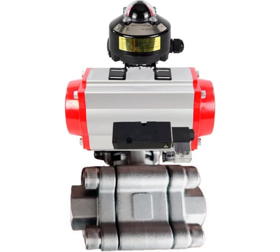 Кран шаровой 316-316-PTFE-FP-SW-ISO-H Ду40 Ру63 под приварку, пневмопривод SA-105, пневмораспр. 220VAC, БКВ LSB-510 Ex DN.ru D160-76413