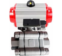 Кран шаровой 316-316-PTFE-FP-SW-ISO-H Ду40 Ру63 под приварку, пневмопривод SA-105, пневмораспр. 24VDC DN.ru D160-76460