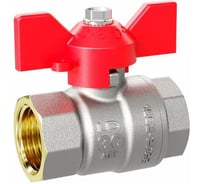 Кран шаровой латунный LD PRIDE 47.15.В-В.Б Ду 15 Ру 40 бабочка (red) с биркой LD 47.310.15 R