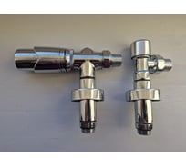 Комплект термостатический осевой VIVALDO 1/2 с удлинителями и чашками хром AATRVSRE-CR