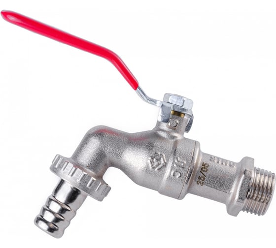 Кран шаровой MVI ГОСТ водоразборный, 1/2 нар.-штуцер, рычажная рукоятка BV.833.04