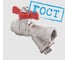 Кран шаровой MVI ГОСТ с фильтром, 1/2 вн.-вн., рукоятка «бабочка» BV.832.04 1