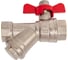 Кран шаровой MVI ГОСТ с фильтром, 1/2 вн.-вн., рукоятка «бабочка» BV.832.04 4