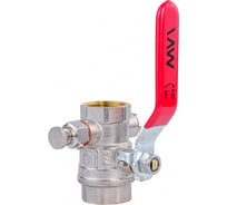 Кран шаровой MVI ГОСТ с дренажем и воздухоотводчиком, 3/4 вн.-вн., рычажная рукоятка BV.830.05