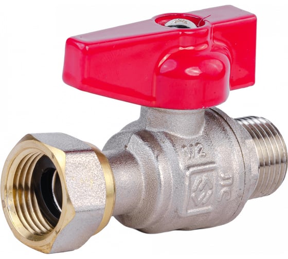 Кран шаровой MVI ГОСТ с накидной гайкой, 1/2 вн.-нар., рукоятка «бабочка» BV.731.04