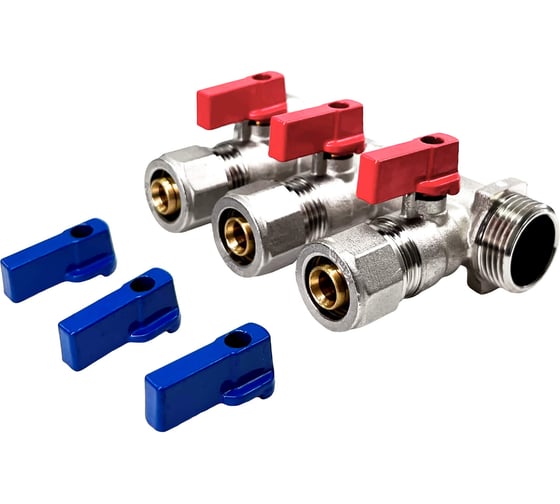 Коллектор распределительный STI ГШ 3/4 (обжим 16×3 выхода) ТТ000019005