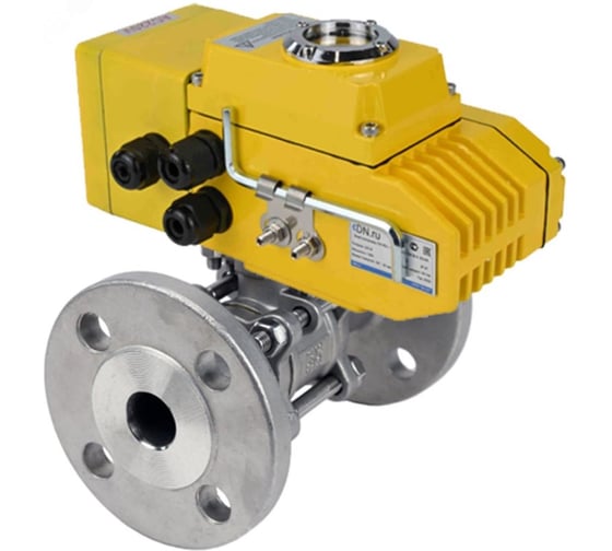 Кран шаровой DN.ru КШФПТ.316.180 Ду50 Ру40 фланцевый, электропривод QT-005-220-0-10В DAR D160-75780