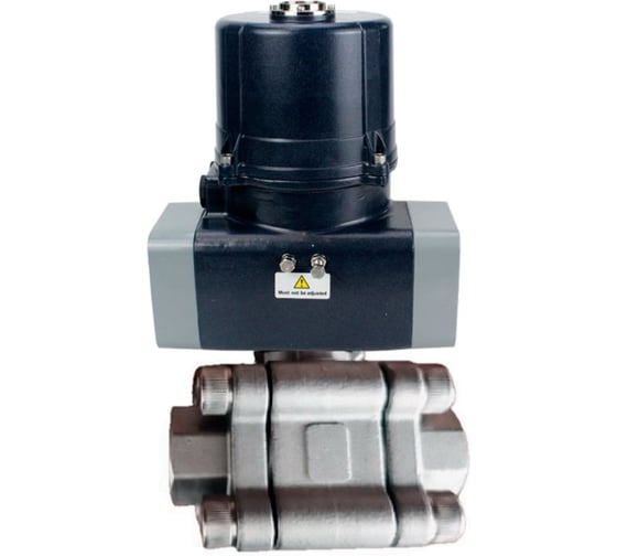 Кран шаровой DN.ru 316-316-PTFE-FP-SW-ISO-H Ду40 Ру63 под приварку, эл.привод ЭПВП-005 220В с пружинным возвратом D160-76621