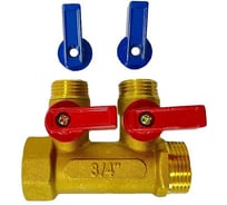 Коллектор Damento Clima с кранами, 3/4x1/2 на 2 выхода 016241