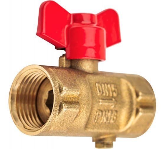 Кран шаровый трёхходовой для манометра с краном Маевского ПО Физтех АО 11б27п(м)2, Pу 16, Ду 15, G1/2×G1/2, 4687206643789