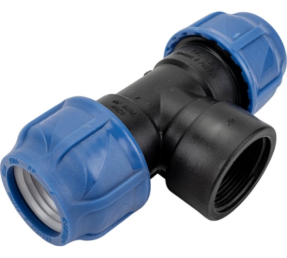 Компрессионный переходной тройник VALFEX ПНД, с внутренней резьбой, 40-1 1/2"-40 1210014011240