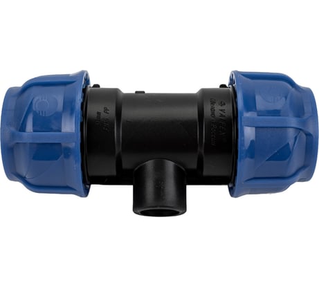 Компрессионный переходной тройник VALFEX ПНД, с внутренней резьбой, 50-3/4"-50 1210015003450