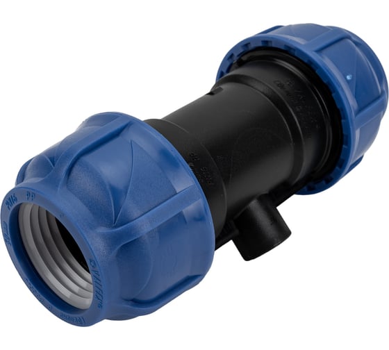 Компрессионный переходной тройник VALFEX ПНД, с внутренней резьбой, 50-1/2"-50 1210015001250