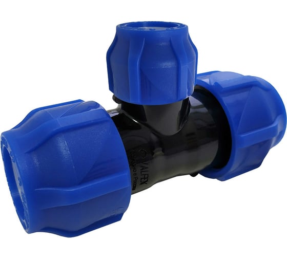 Компрессионный переходной тройник VALFEX ПНД, 63-40-63 1210012634063