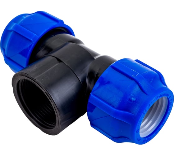 Компрессионный переходной тройник VALFEX ПНД, с внутренней резьбой, 32-1 1/4"-32 1210013211432