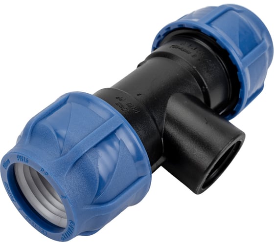 Компрессионный переходной тройник VALFEX ПНД, с внутренней резьбой, 40-1"-40 1210014010040