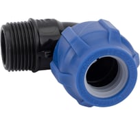 Компрессионный отвод VALFEX ПНД, с наружной резьбой, 20x3/4" 1210012420034