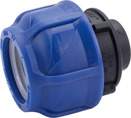 Компрессионная соединительная муфта VALFEX ПНД, с внутренней резьбой, 50x1" 121001250100