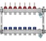 Коллекторная группа BYR PEX из нержавеющей стали, 1-Т7-3/4ЕК L=50 с расходомерами, термостатическими клапанами 2425-07 1