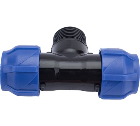 Компрессионный переходной тройник VALFEX ПНД, с наружной резьбой, 25-1"-25 1210022510025