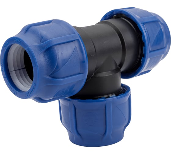 Компрессионный тройник VALFEX ПНД, 40-40-40 1210012404040