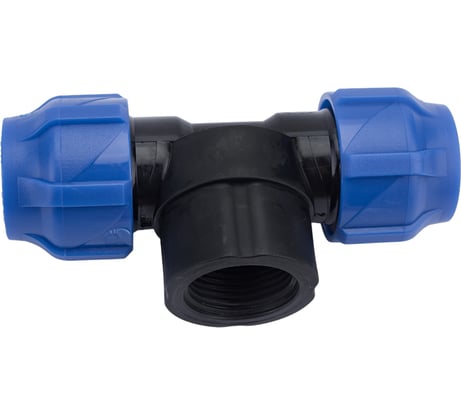 Компрессионный переходной тройник VALFEX ПНД, с внутренней резьбой, 20-3/4"-20 1210012003420