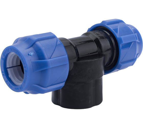 Компрессионный переходной тройник VALFEX ПНД, с внутренней резьбой, 20-3/4"-20 1210012003420