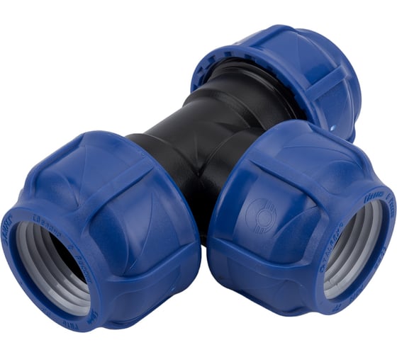 Компрессионный тройник VALFEX ПНД, 50-50-50 1210012505050