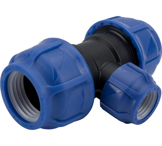 Компрессионный переходной тройник VALFEX ПНД, 50-32-50 1210012503250