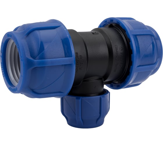 Компрессионный переходной тройник VALFEX ПНД, 50-32-50 1210012503250