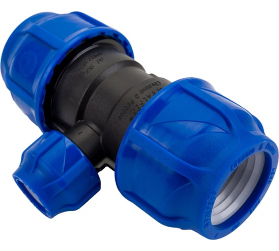 Компрессионный переходной тройник VALFEX ПНД, 40-20-40 1210012402040
