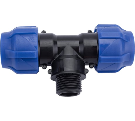 Компрессионный переходной тройник VALFEX ПНД, с наружной резьбой, 20-1/2"-20 1210022001220