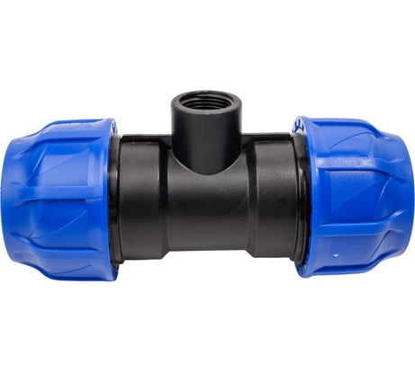 Компрессионный переходной тройник VALFEX ПНД, с внутренней резьбой, 63-1"-63 1210016310063