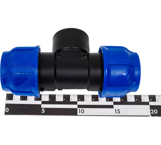 Компрессионный переходной тройник VALFEX ПНД, с внутренней резьбой, 40-1 1/4"-40 1210014011440