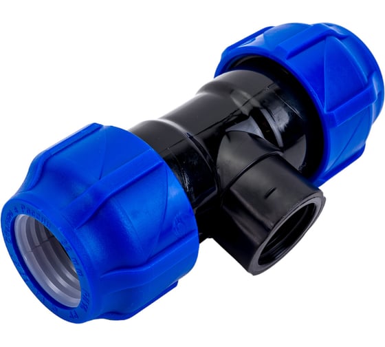 Компрессионный переходной тройник VALFEX ПНД, с внутренней резьбой, 32-3/4"-32 1210013203432