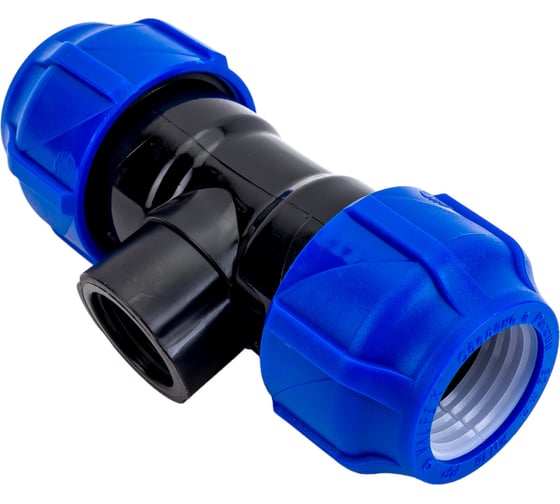Компрессионный переходной тройник VALFEX ПНД, с внутренней резьбой, 32-3/4"-32 1210013203432