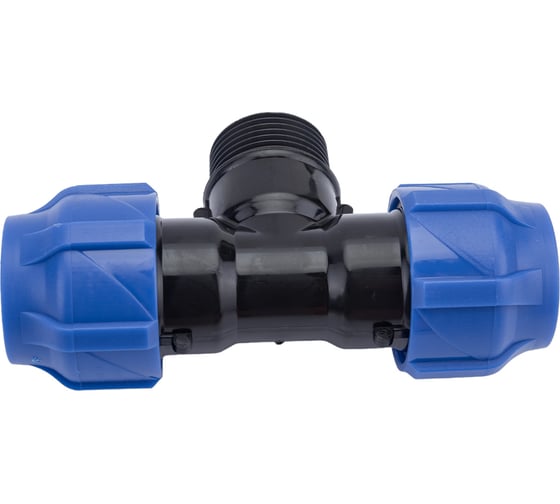 Компрессионный переходной тройник VALFEX ПНД, с наружной резьбой, 20-3/4"-20 1210022003420