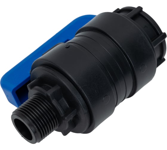 Компрессионный шаровой кран VALFEX ПНД НР/ВН резьба разборный 3/4"- 1"Ду20 1210020034100