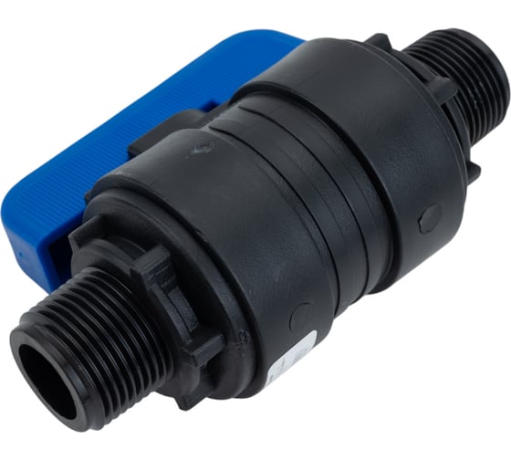 Компрессионный шаровой кран VALFEX ПНД НР/НР резьба разборный 3/4"-3/4"Ду16 1210216034034