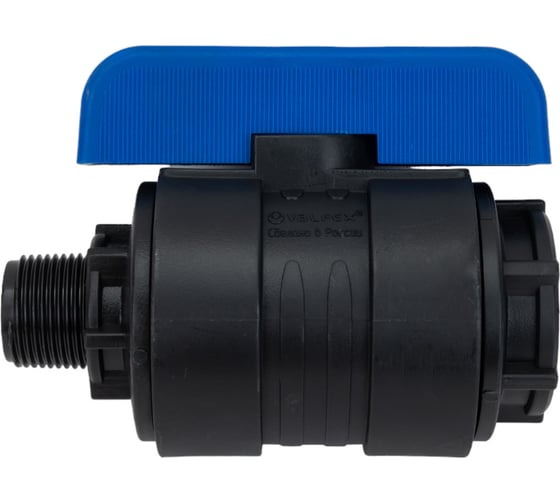 Компрессионный шаровой кран VALFEX ПНД НР/ВН резьба разборный 3/4"- 1"Ду26 1210026034100 1