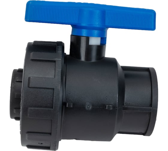 Компрессионный шаровой кран VALFEX ПНД  ВН/ВН резьба разборный 1 1/4"- 1" Ду33 1210011114100