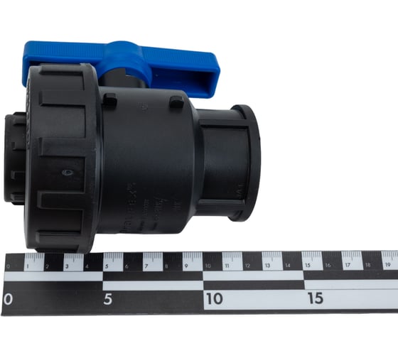 Компрессионный шаровой кран VALFEX ПНД  ВН/ВН резьба разборный 1 1/4"- 1" Ду33 1210011114100