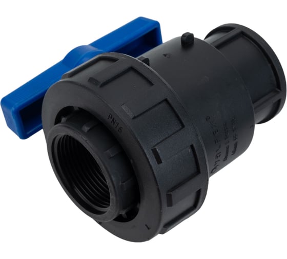 Компрессионный шаровой кран Valfex ПНД ВН/ВН резьба разборный 1 1/4"- 1 1/4" Ду33 1210011114114