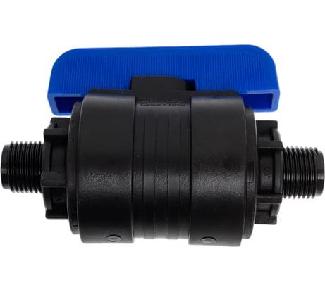 Компрессионный шаровой кран VALFEX ПНД НР/НР резьба разборный 1/2"-1/2" Ду20 1210220012012