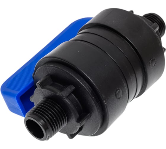 Компрессионный шаровой кран VALFEX ПНД НР/НР резьба разборный 1/2"-1/2" Ду20 1210220012012