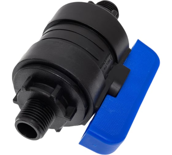 Компрессионный шаровой кран VALFEX ПНД НР/НР резьба разборный 1/2"-1/2" Ду20 1210220012012