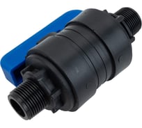 Компрессионный шаровой кран VALFEX ПНД НР/НР резьба разборный 3/4"-3/4"Ду20 1210220034034