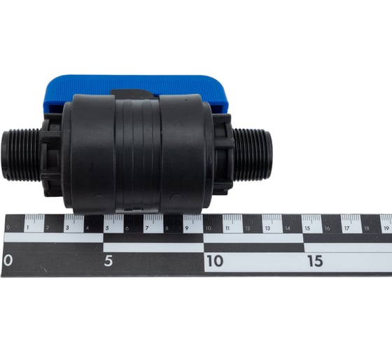 Компрессионный шаровой кран VALFEX ПНД НР/НР резьба разборный 3/4"-3/4"Ду20 1210220034034