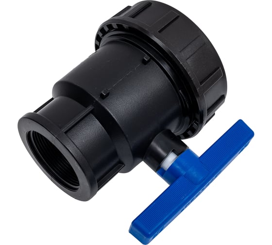 Компрессионный шаровой кран VALFEX ПНД  ВН/ВН резьба разборный 2"-1 1/2" Ду46 1210011200112