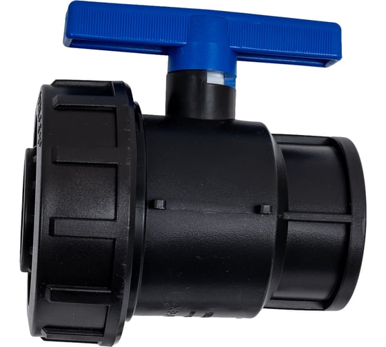 Компрессионный шаровой кран VALFEX ПНД  ВН/ВН резьба разборный 2"-1 1/2" Ду46 1210011200112